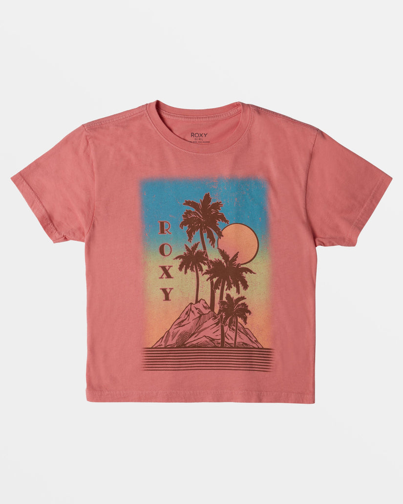 Girls 4-16 Palm Springs Oversized T-Shirt - Mauve Glow