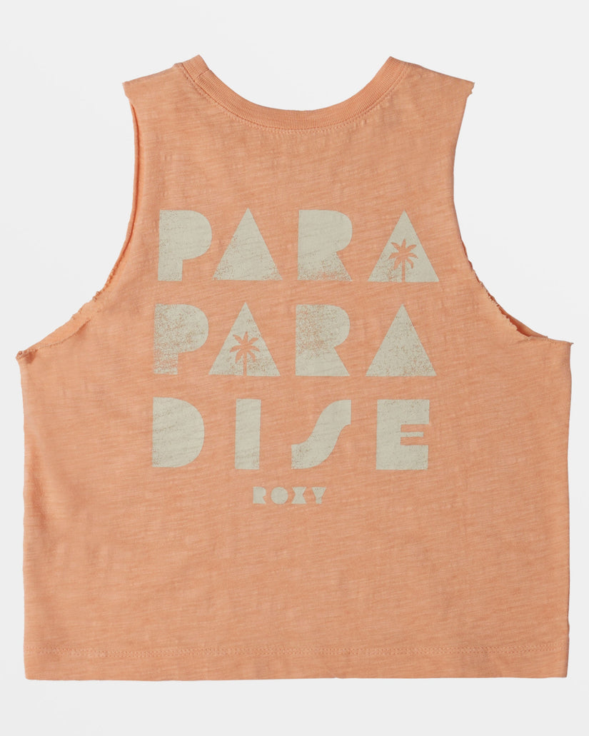 Girls 4-16 Para Paradise Cropped Tank Top - Peach Nougat