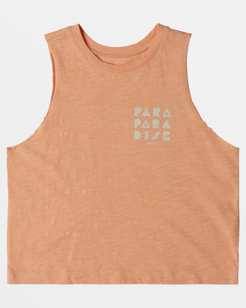 Girls 4-16 Para Paradise Cropped Tank Top - Peach Nougat