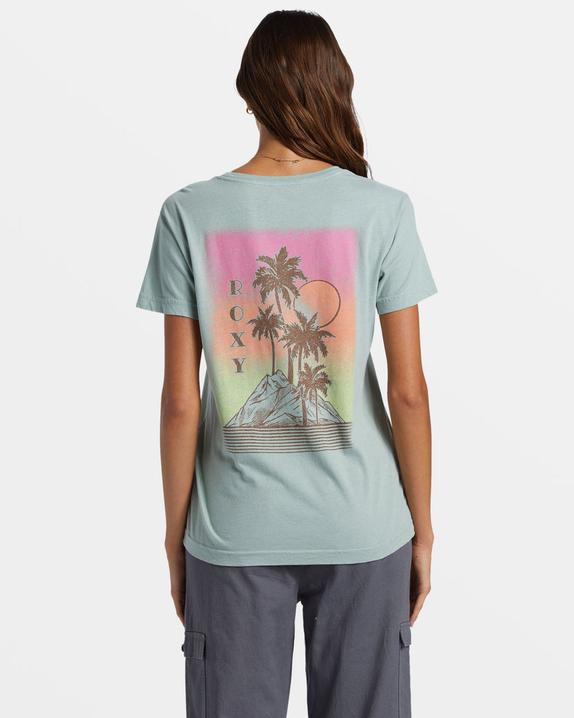 Palm Springs Boyfriend T-Shirt - Blue Surf