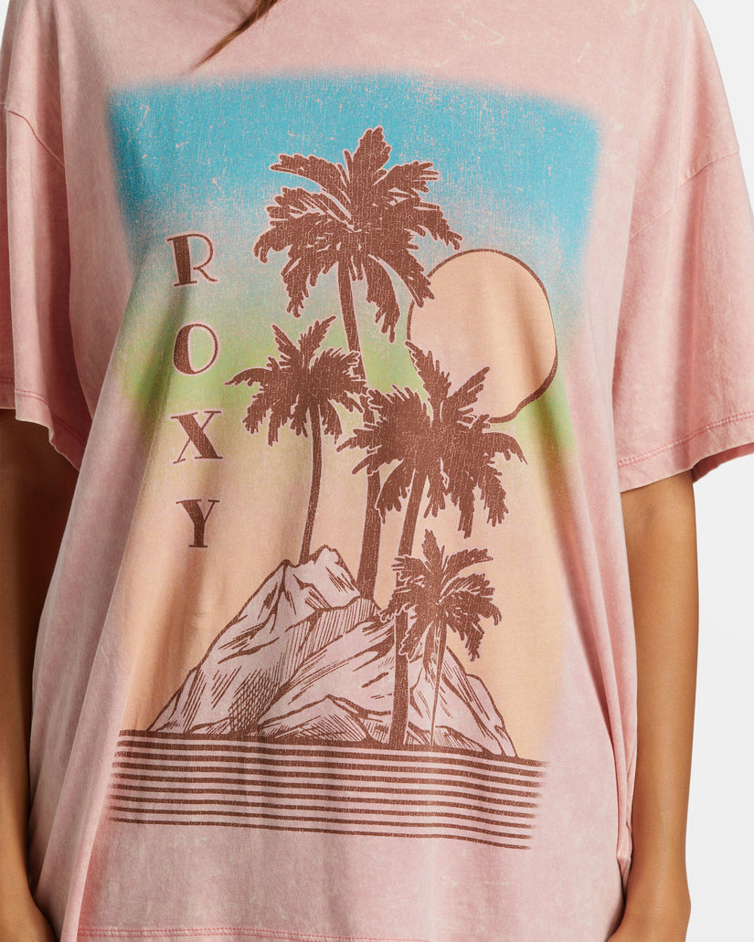 Palm Springs Oversized T-Shirt - Mauve Glow