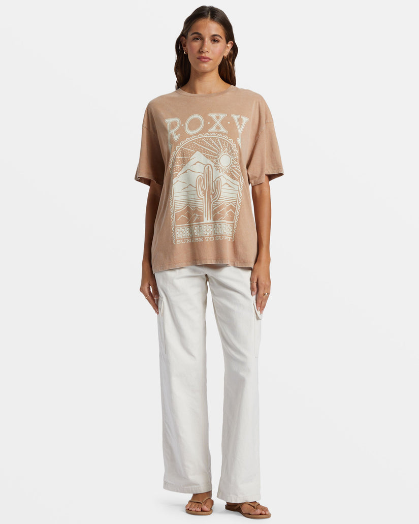 Saguaro Oversized T-Shirt - Cinnamon Swirl