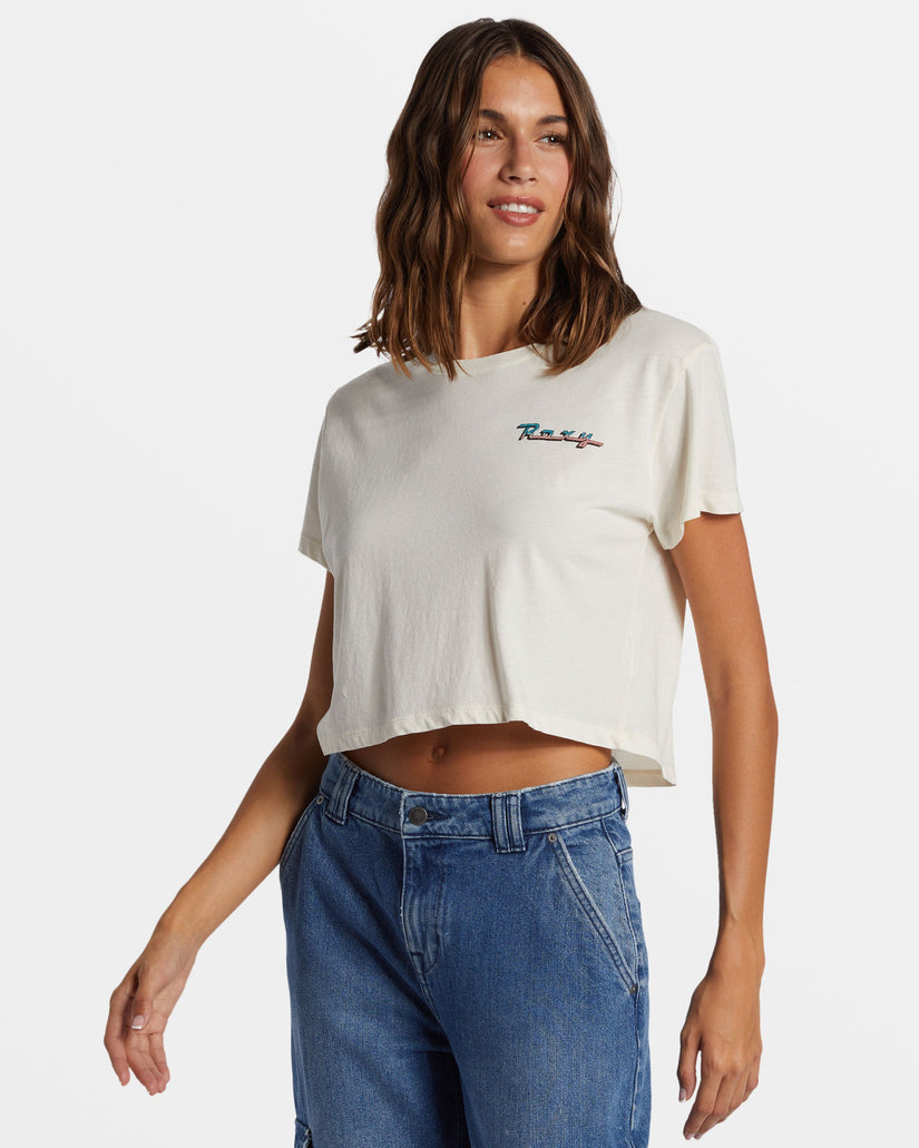 Baja Cali Cropped T-Shirt - Egret