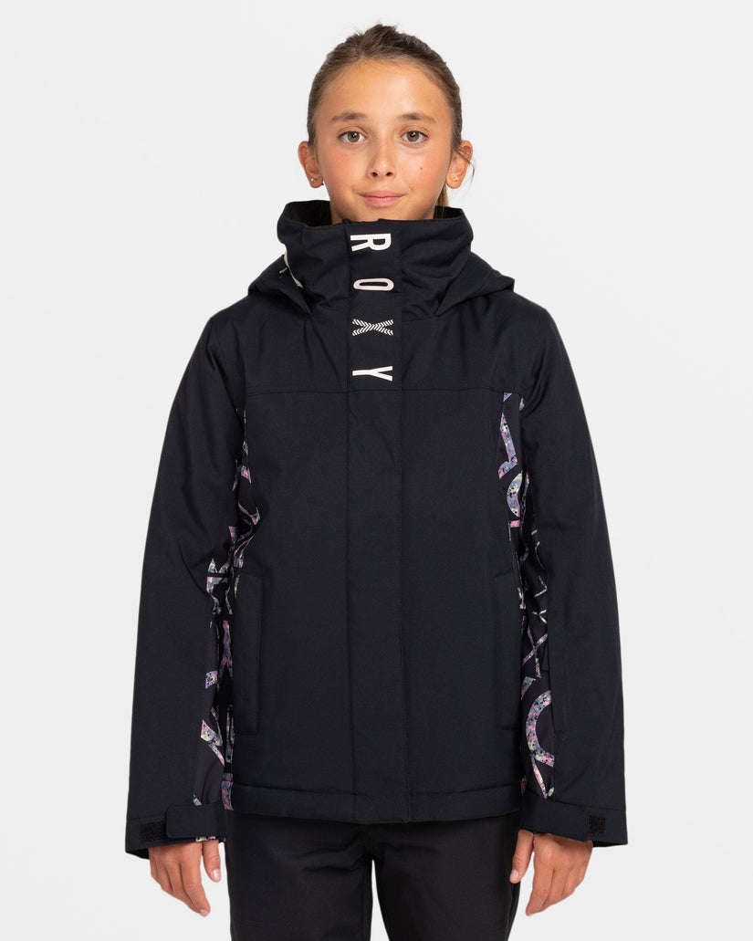 Girls 8-16 Galaxy Snow Jacket - True Black Lluvia