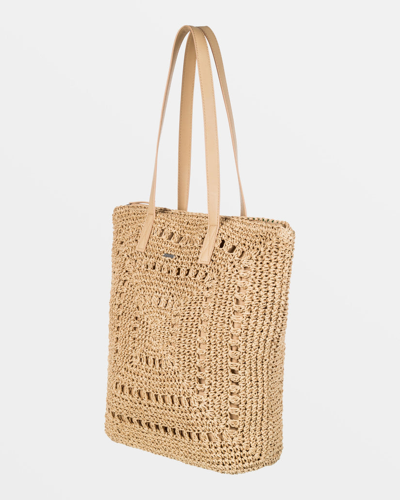 Coco Cool Straw Tote Bag - Natural