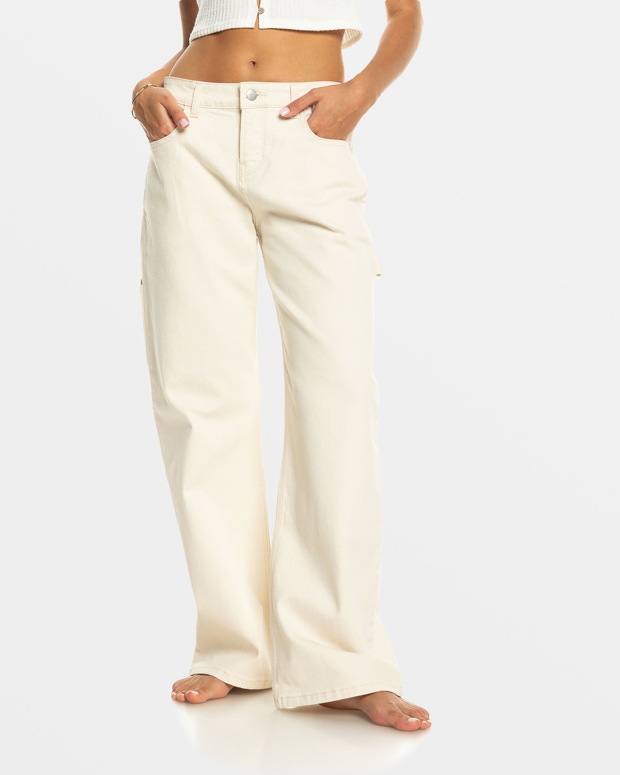 Finley Worker Carpenter Denim Pant - Bone | Roxy