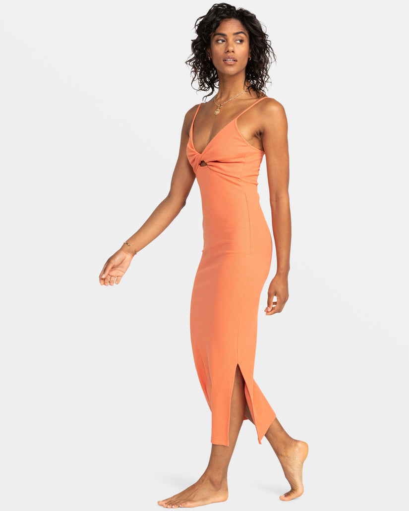 Wavey Lady Dress - Apricot Brandy