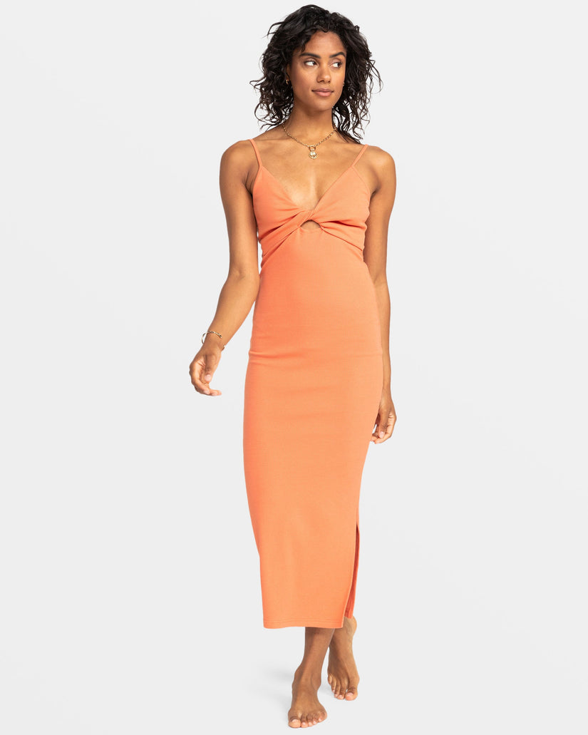 Wavey Lady Dress - Apricot Brandy