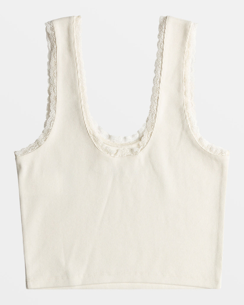 Roxy Lace Tank Top - Egret