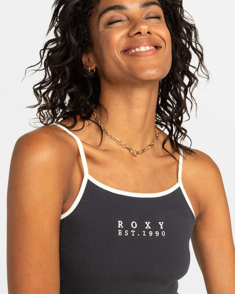 Roxy Vintage Cropped Tank Top - Phantom