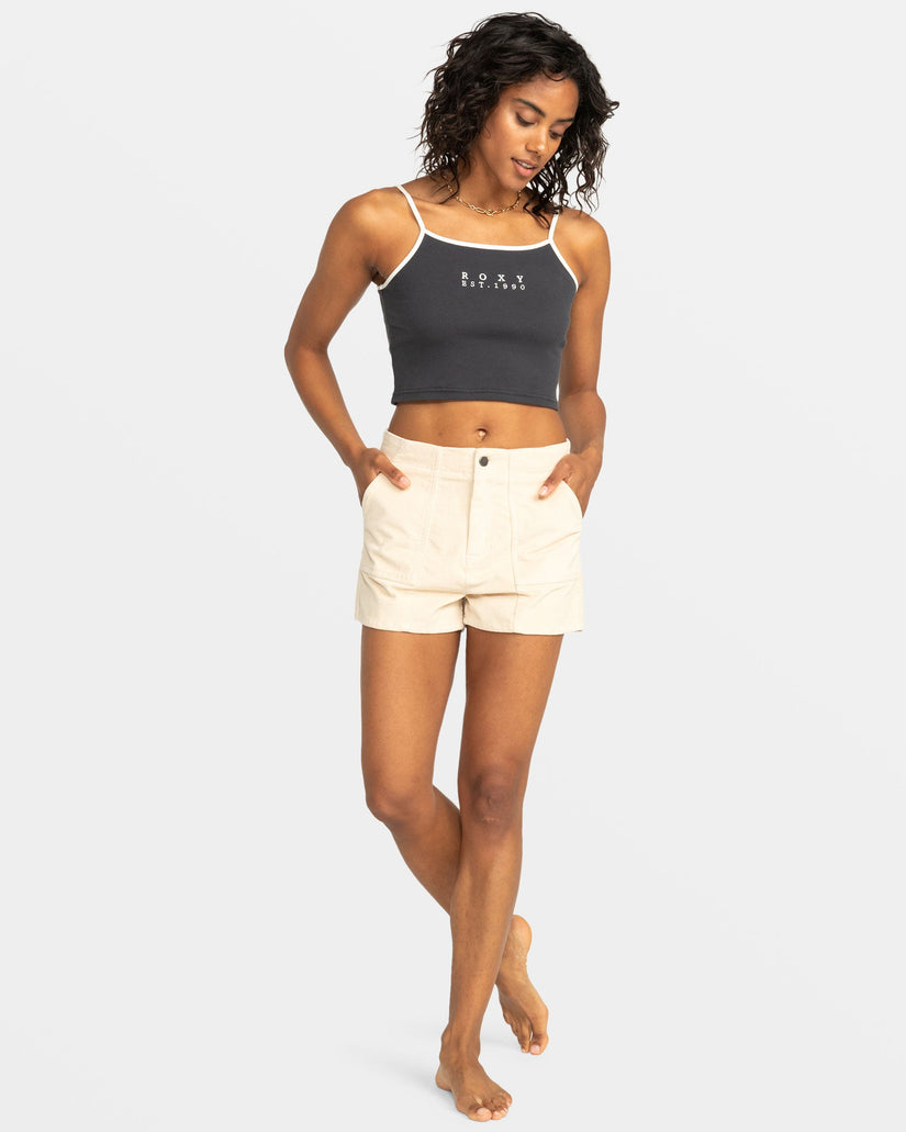 Roxy Vintage Cropped Tank Top - Phantom