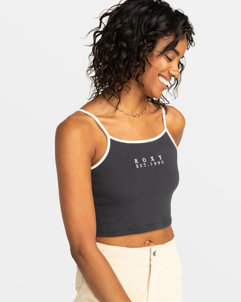 Roxy Vintage Cropped Tank Top - Phantom