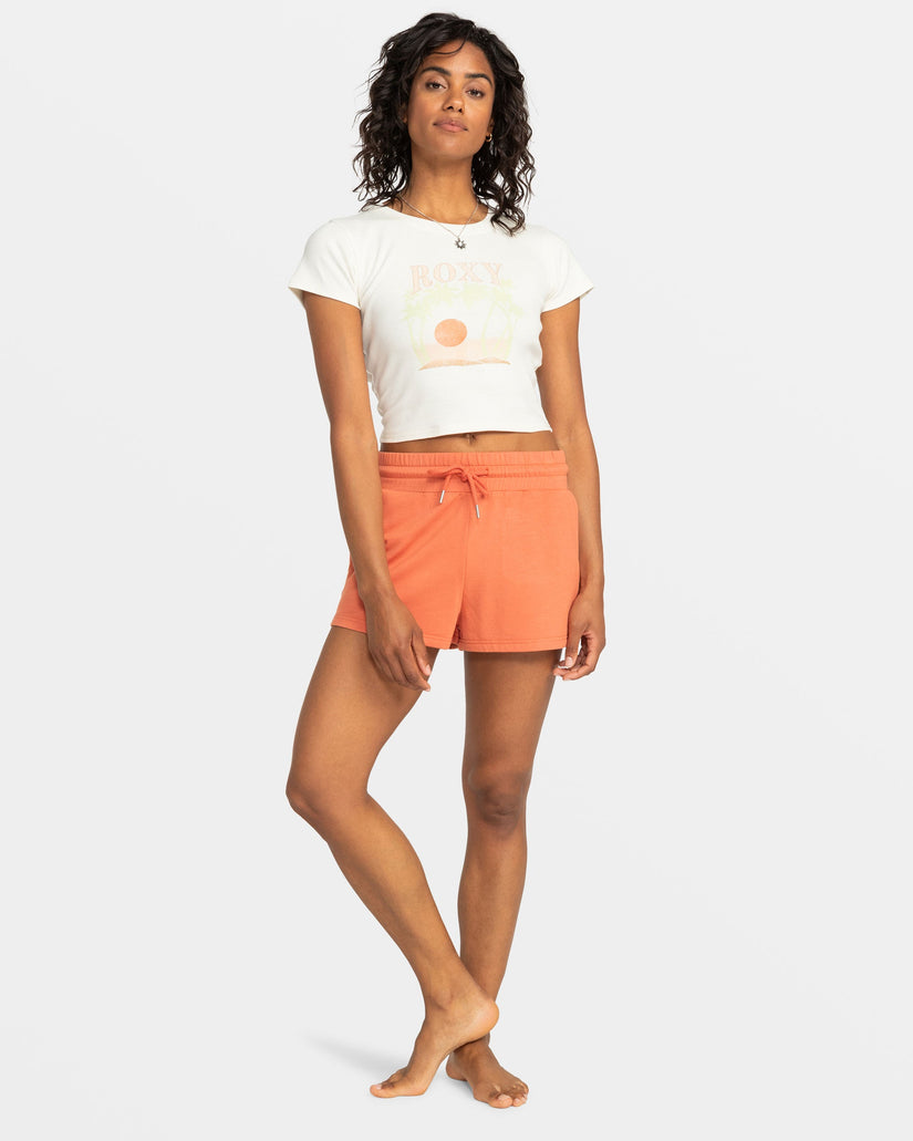 Roxy All Day Shrunken T-Shirt - Egret