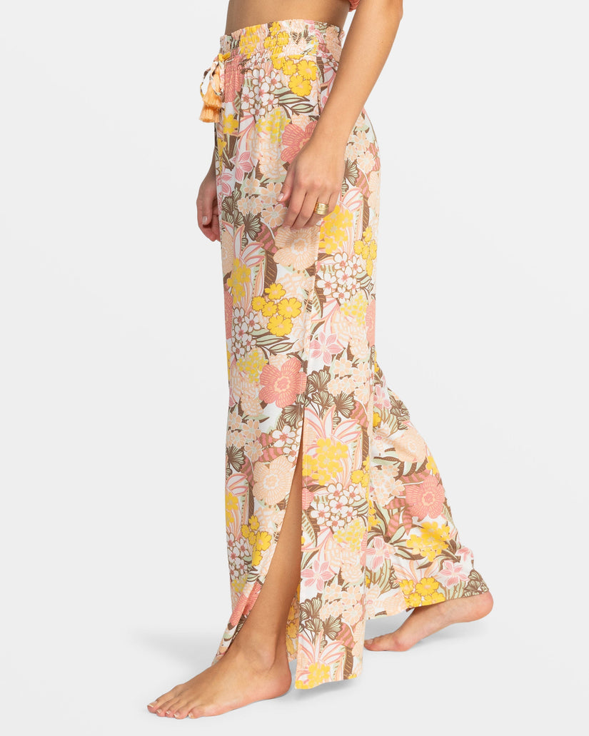 Tropical Rhythm Wide Leg Beach Pants - White Viva La Vida