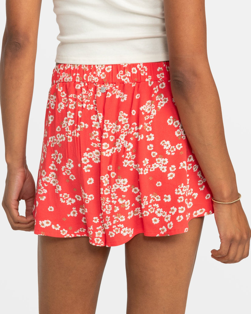 Midnight Avenue Relaxed Fit Printed Shorts - Hibiscus Margarita