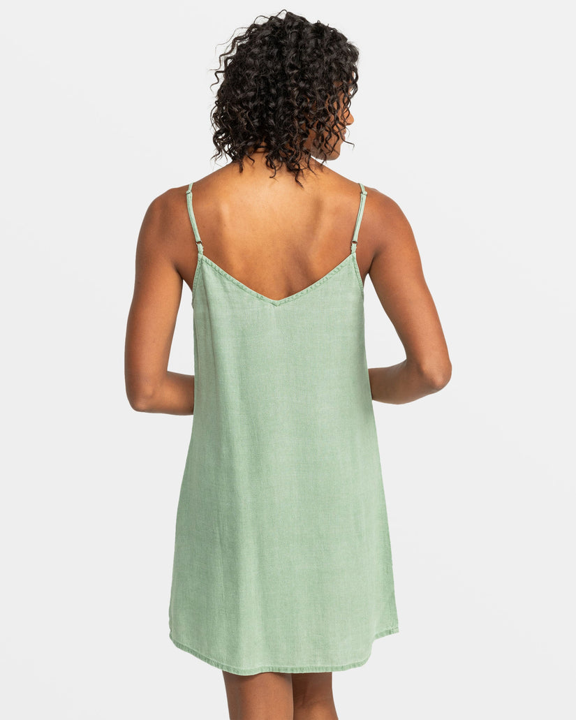 Shine A Light Mini Dress - Oil Green