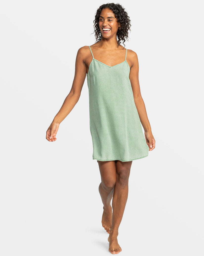 Shine A Light Mini Dress - Oil Green