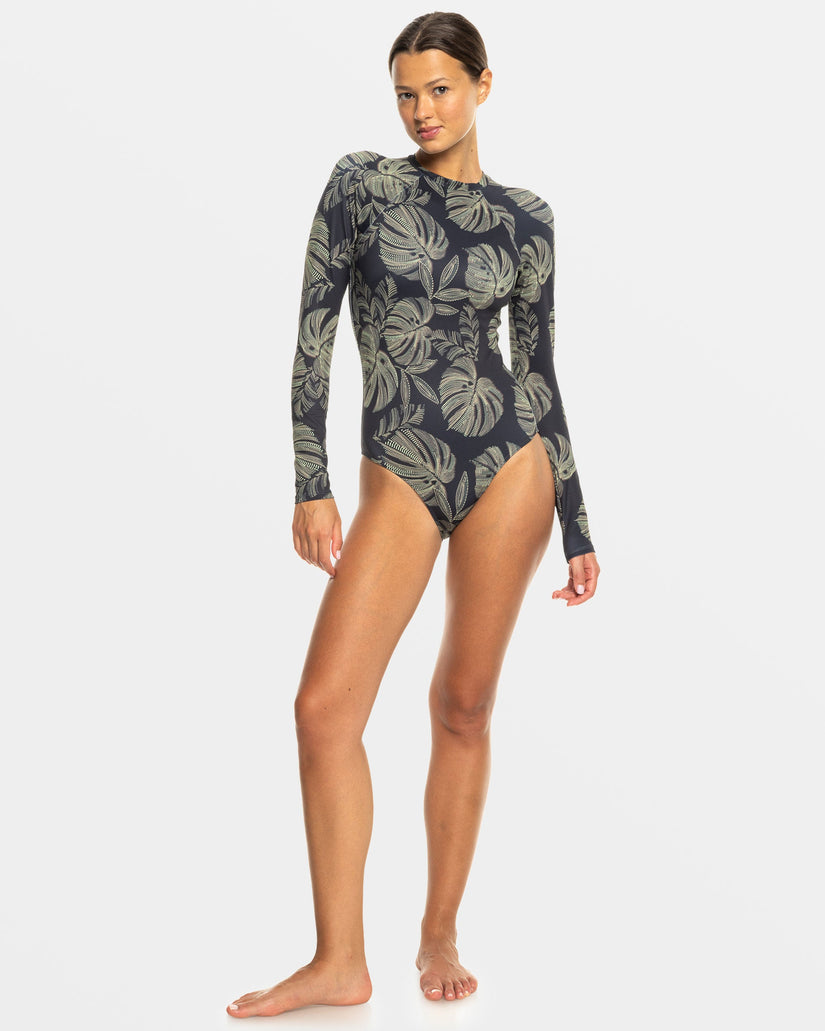 Roxy Pro The Overhead Long Sleeve One-Piece Swimsuit - Anthracite The Palms Wetsuit