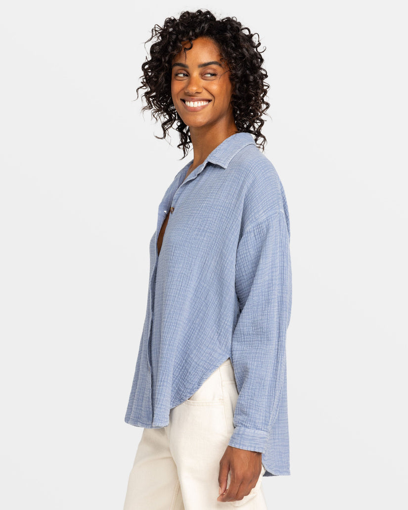 Morning Time Long Sleeve Shirt - Infinity Blue