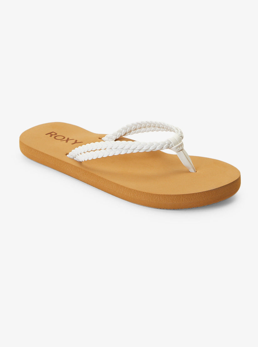 ROXY Costas White Womens Sandals - WHITE