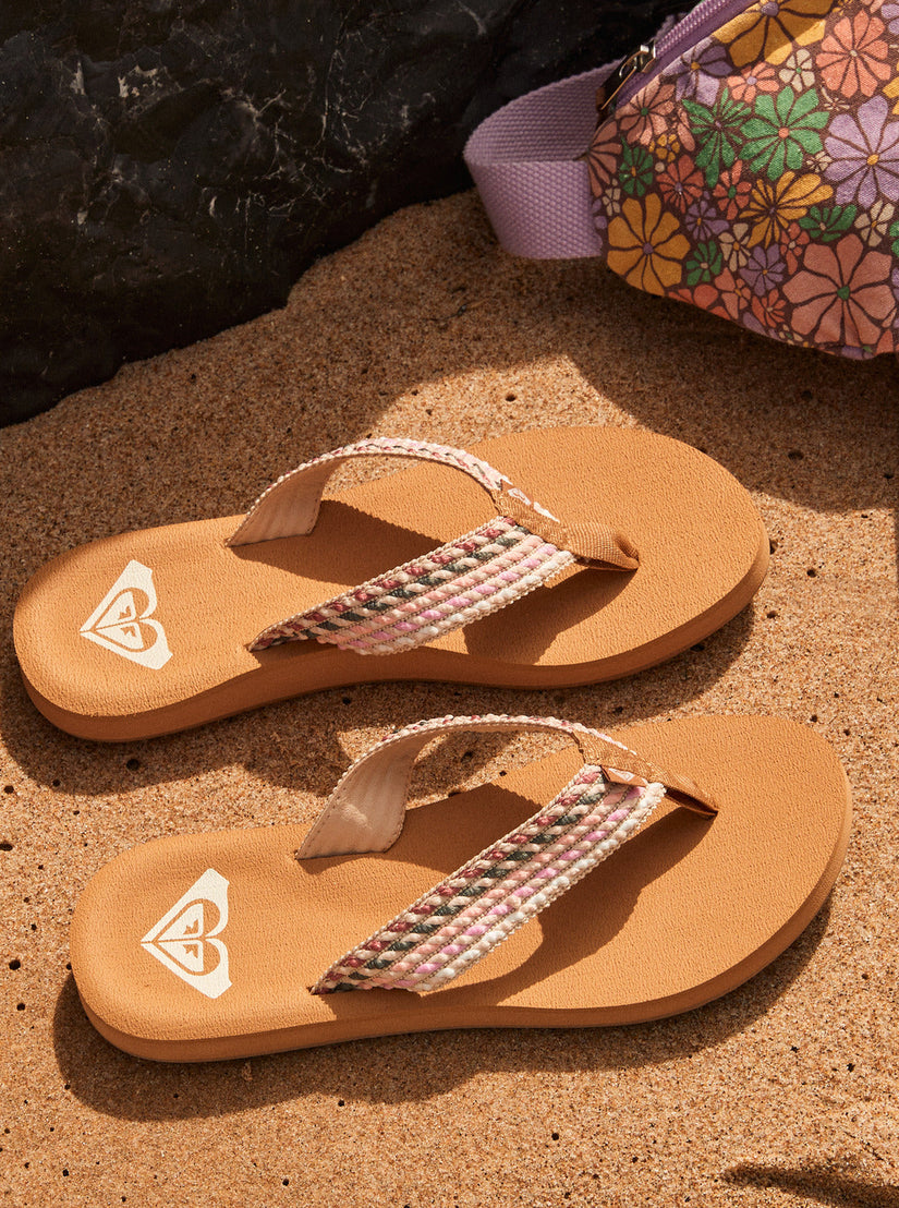 Porto Rope Flip-Flops - Natural/Crazy Pink