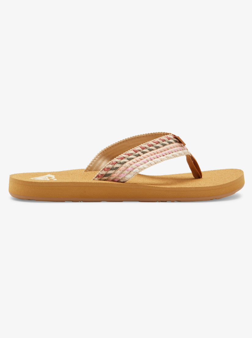 Porto Rope Flip-Flops - Natural/Crazy Pink