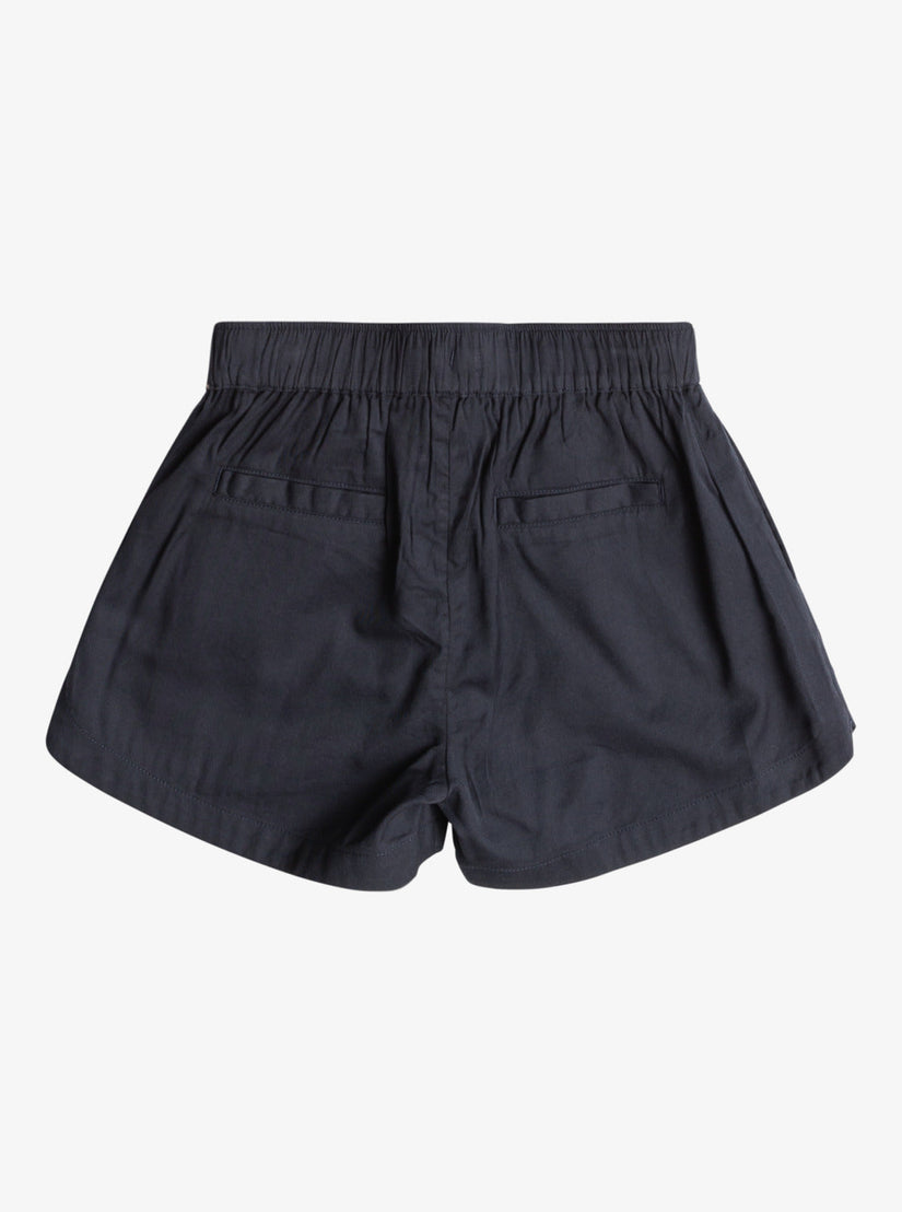 Girls 4-16 Una Mattina Elastic Waist Shorts - Mood Indigo