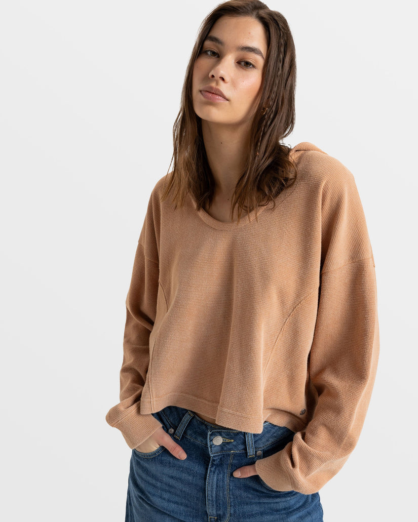 Notice Me Hooded Top - Camel